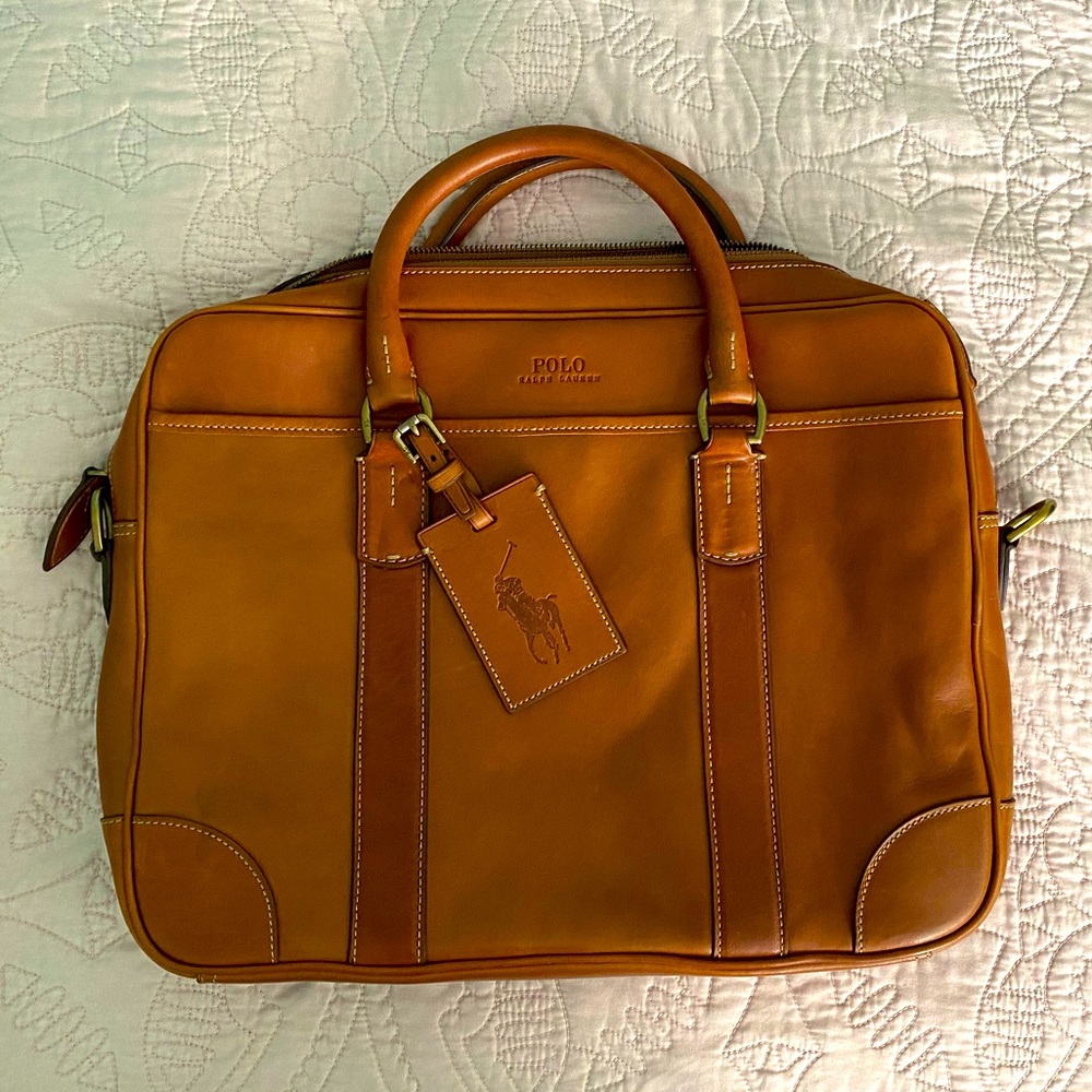 Polo Ralph Lauren Leather Laptop Bag
